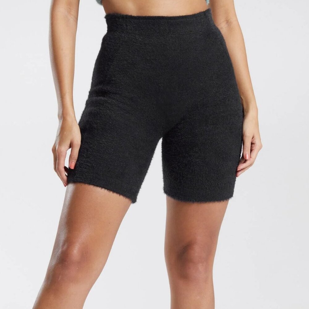 💙 Gymshark x‎ Whitney Simmons Black Eyelash Knit Shorts